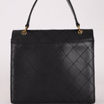 Chanel 1998 Caviar Turnlock Kelly Envelope Top Handle 24K GP - FashioNica