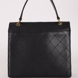 Chanel 1998 Caviar Turnlock Kelly Envelope Top Handle 24K GP - FashioNica