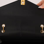 Chanel 1998 Caviar Turnlock Kelly Envelope Top Handle 24K GP - FashioNica
