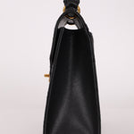 Chanel 1998 Caviar Turnlock Kelly Envelope Top Handle 24K GP - FashioNica