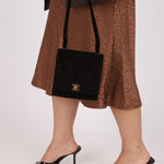 Chanel 1998 Multi Strap Microsuede Turn - Lock Flap Bag 24k GP - FashioNica
