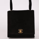 Chanel 1998 Multi Strap Microsuede Turn - Lock Flap Bag 24k GP - FashioNica