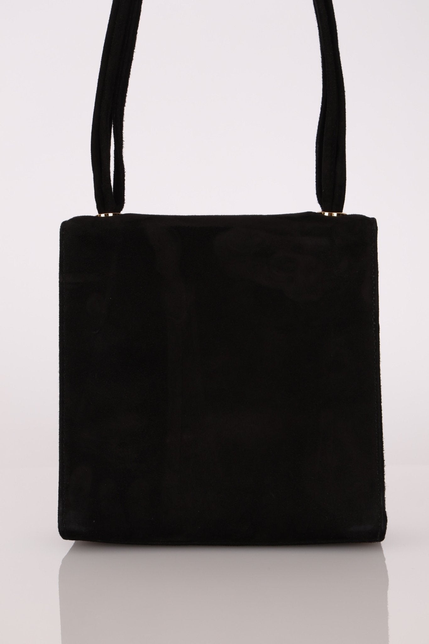 Chanel 1998 Multi Strap Microsuede Turn - Lock Flap Bag 24k GP - FashioNica
