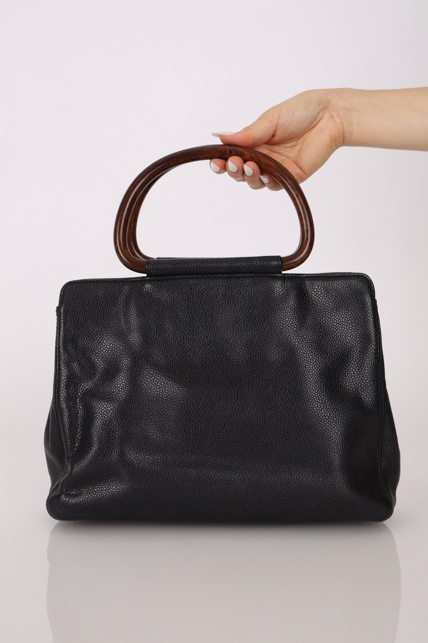 Chanel 1998 Resin Wood Caviar Timeless Tote 24k GP - FashioNica