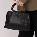 Chanel 1998 Resin Wood Caviar Timeless Tote 24k GP - FashioNica