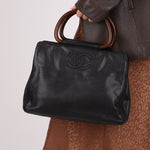 Chanel 1998 Resin Wood Caviar Timeless Tote 24k GP - FashioNica