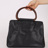Chanel 1998 Resin Wood Caviar Timeless Tote 24k GP - FashioNica
