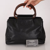 Chanel 1998 Resin Wood Caviar Timeless Tote 24k GP - FashioNica