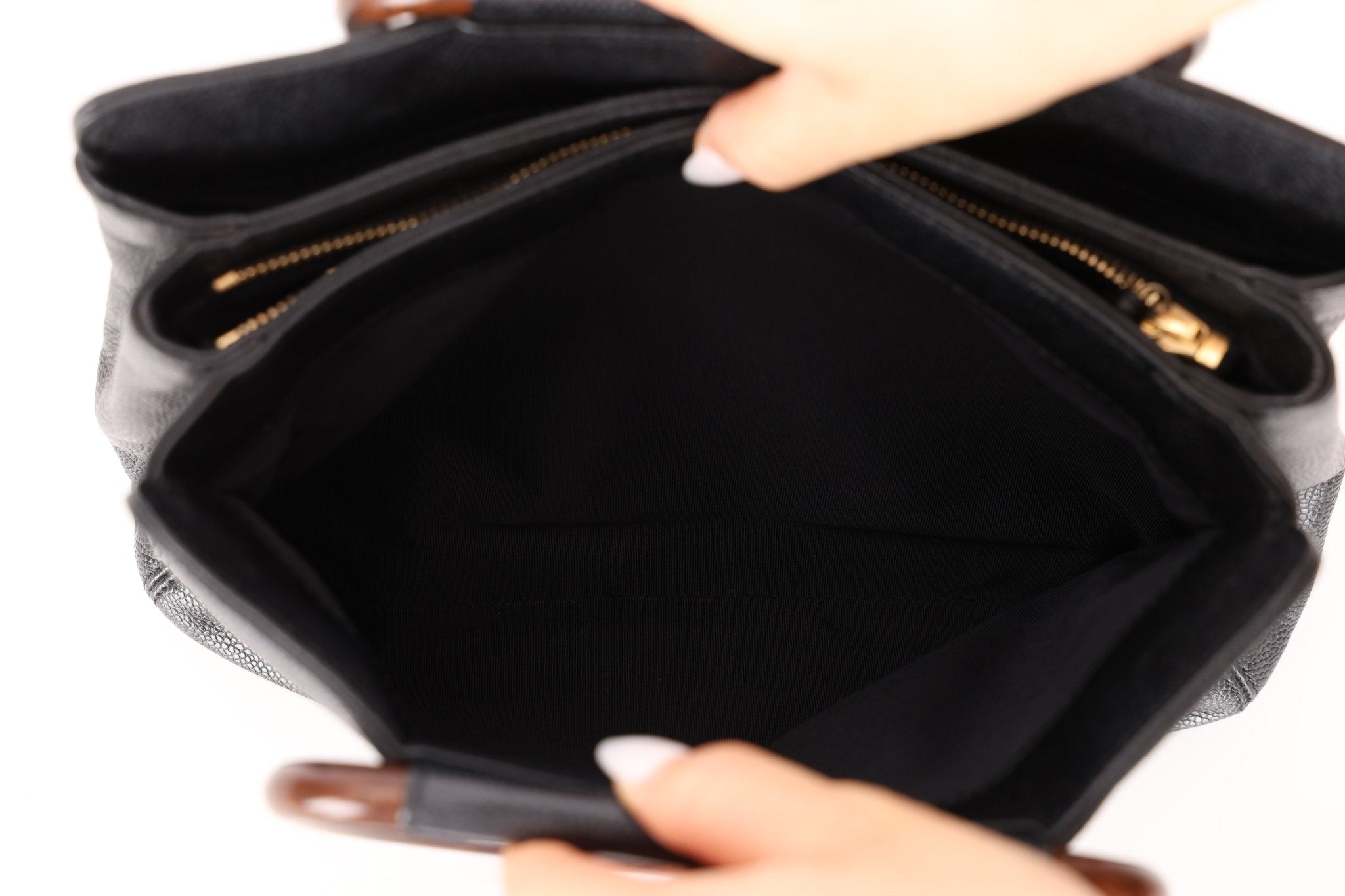 Chanel 1998 Resin Wood Caviar Timeless Tote 24k GP - FashioNica