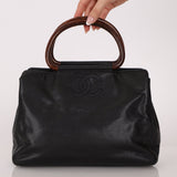 Chanel 1998 Resin Wood Caviar Timeless Tote 24k GP - FashioNica