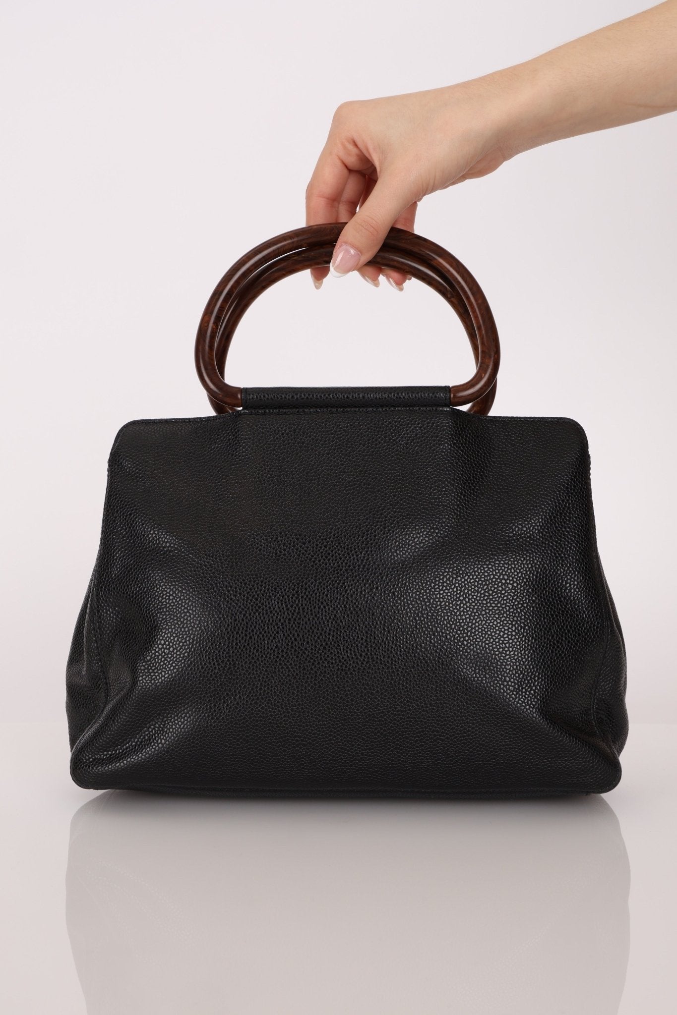 Chanel 1998 Resin Wood Caviar Timeless Tote 24k GP - FashioNica