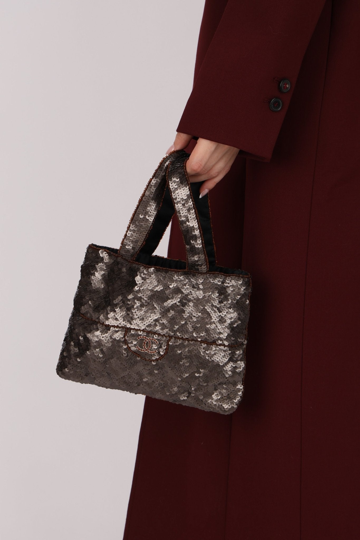 Chanel 1998 Sequin & Crystal Trompe L'oeil Tote - FashioNica