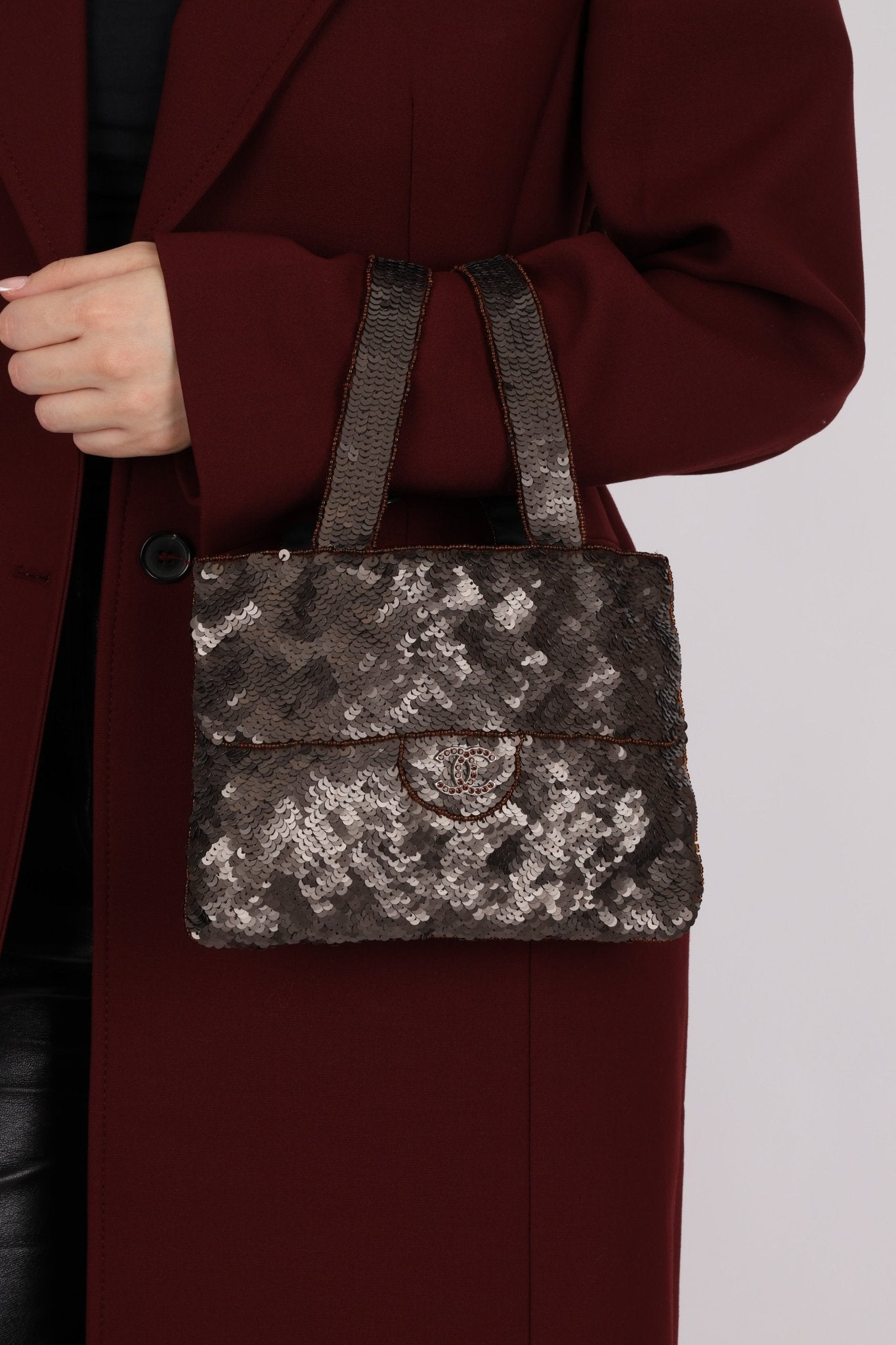 Chanel 1998 Sequin & Crystal Trompe L'oeil Tote - FashioNica