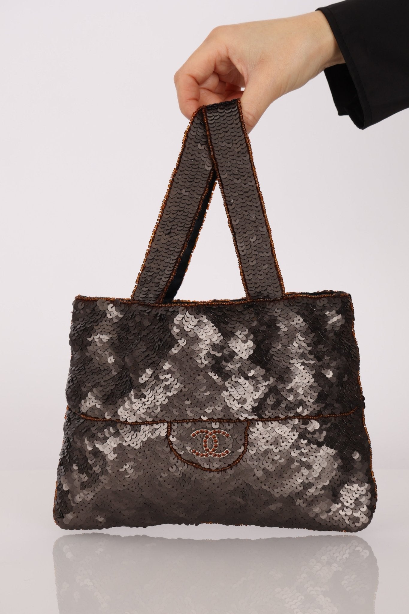 Chanel 1998 Sequin & Crystal Trompe L'oeil Tote - FashioNica