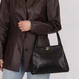 Chanel 1998 Turnlock Kelly Shoulder Bag 24K GP - FashioNica