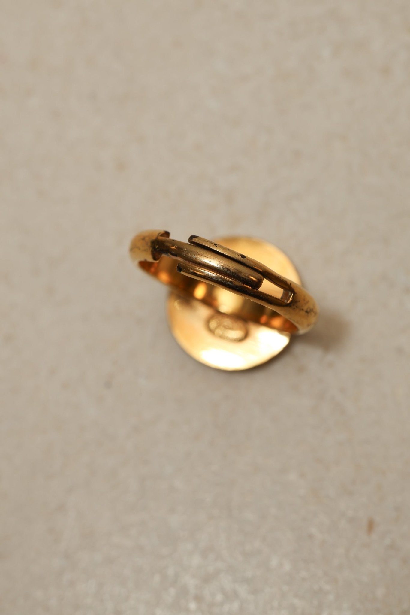 Chanel 1999 CC Signet Gold Ring 24K GP - FashioNica