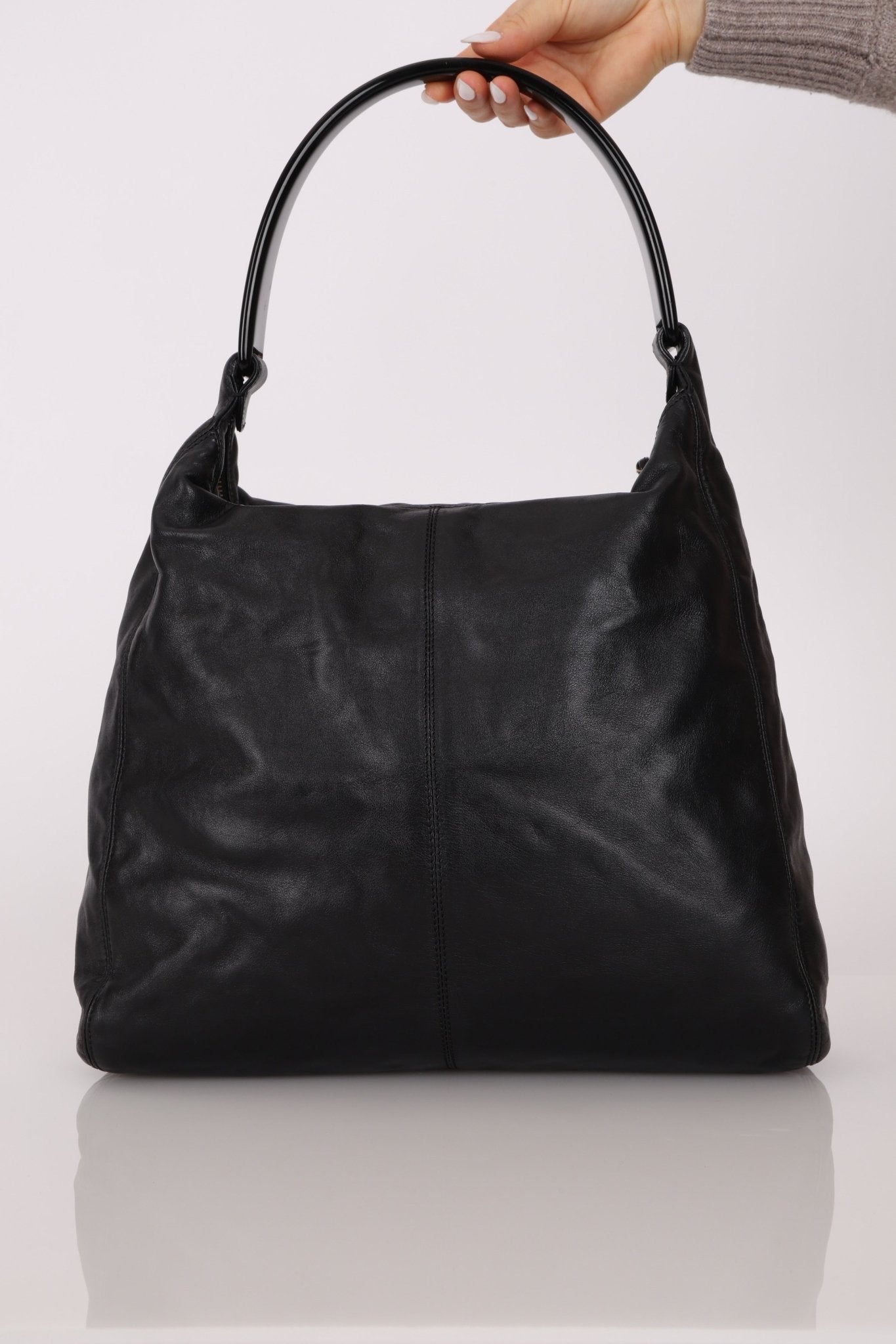 Chanel 1999 Lucite Handle Lambskin Hobo - FashioNica