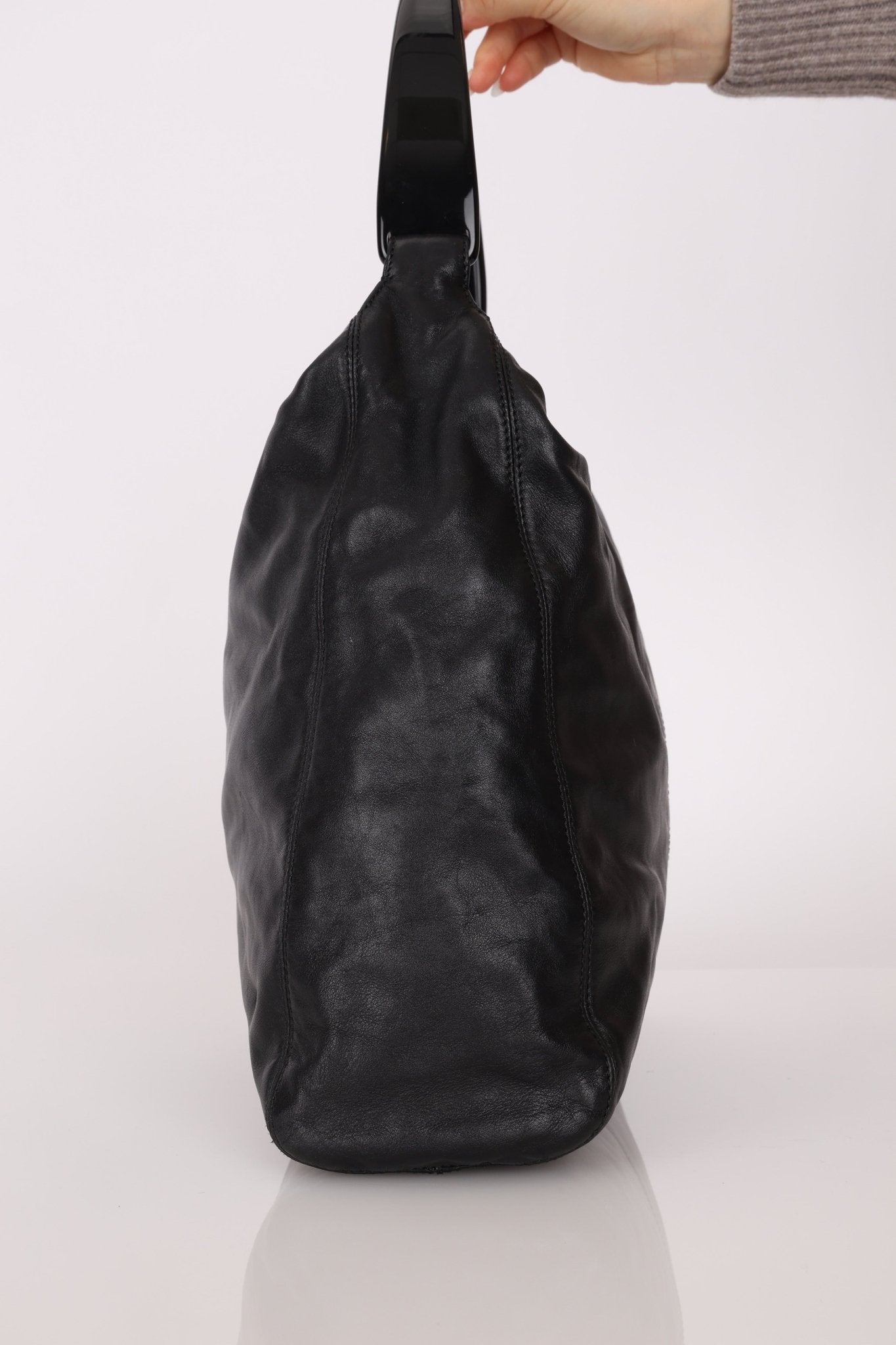 Chanel 1999 Lucite Handle Lambskin Hobo - FashioNica