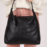 Chanel 1999 Lucite Handle Lambskin Hobo - FashioNica