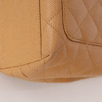 Chanel 2000 Beige Caviar Kelly Top Handle 24K GP - FashioNica