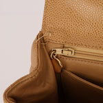 Chanel 2000 Beige Caviar Kelly Top Handle 24K GP - FashioNica