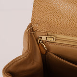 Chanel 2000 Beige Caviar Kelly Top Handle 24K GP - FashioNica