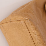 Chanel 2000 Beige Caviar Kelly Top Handle 24K GP - FashioNica