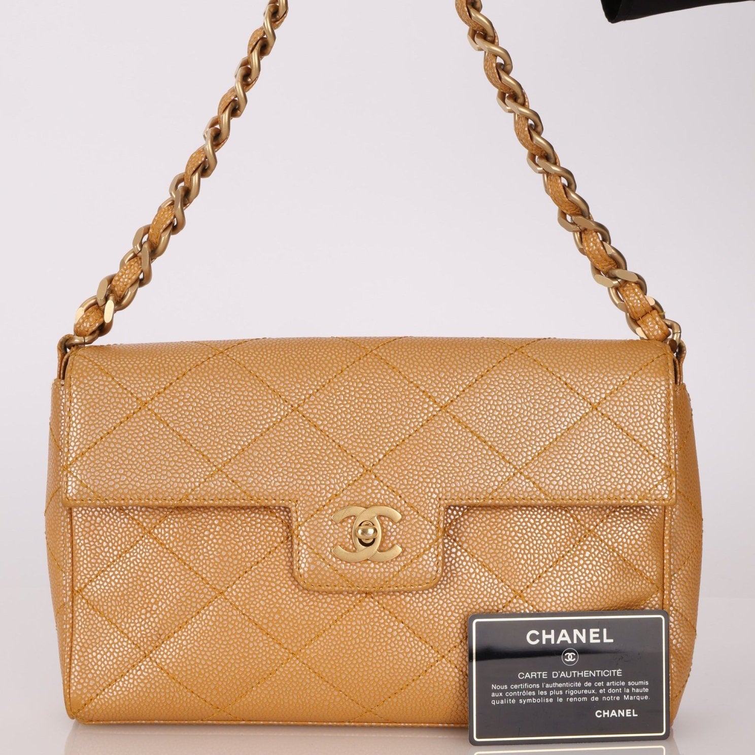 Chanel 2000 Caramel Caviar Single Flap - FashioNica