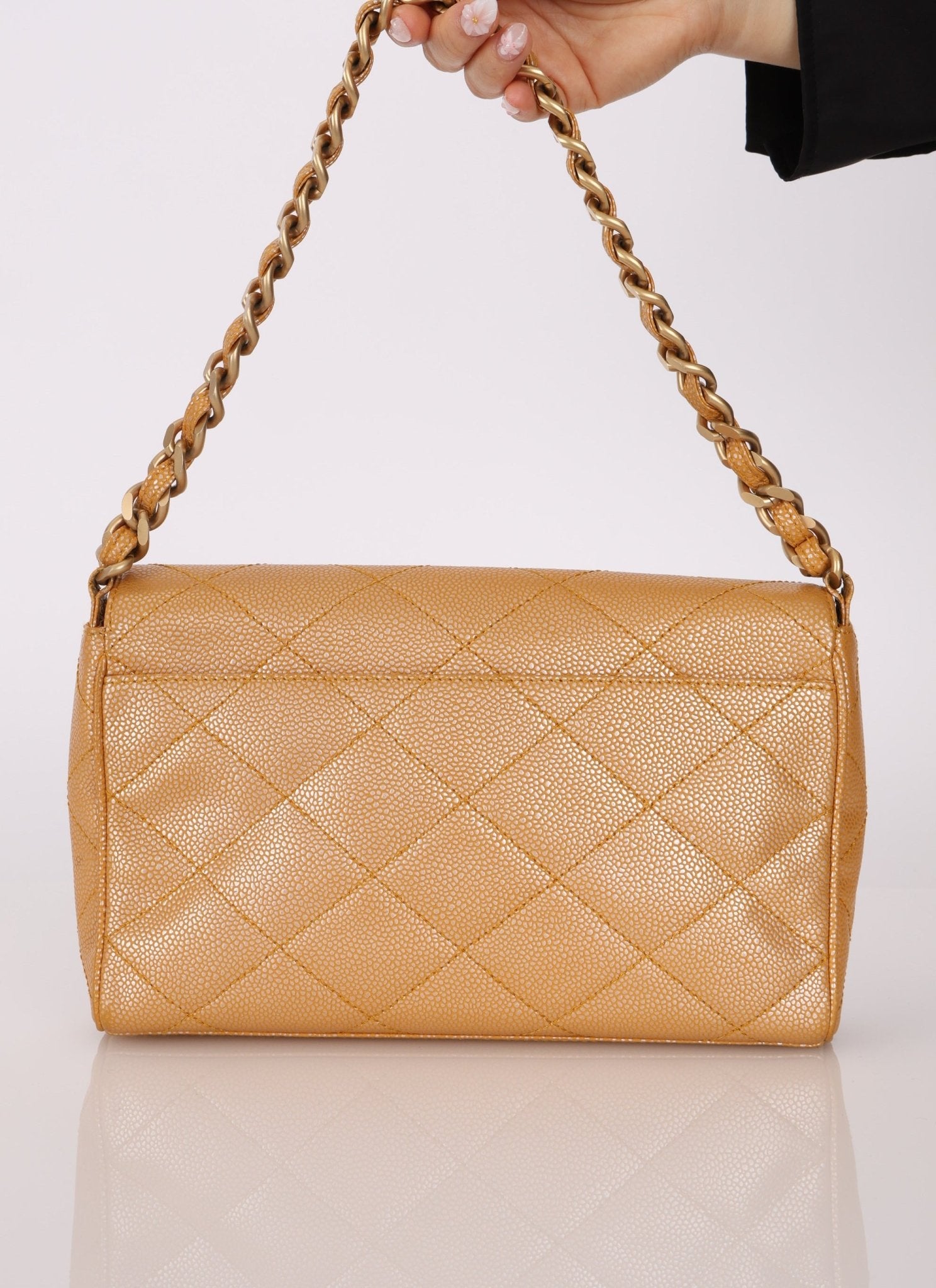 Chanel 2000 Caramel Caviar Single Flap - FashioNica