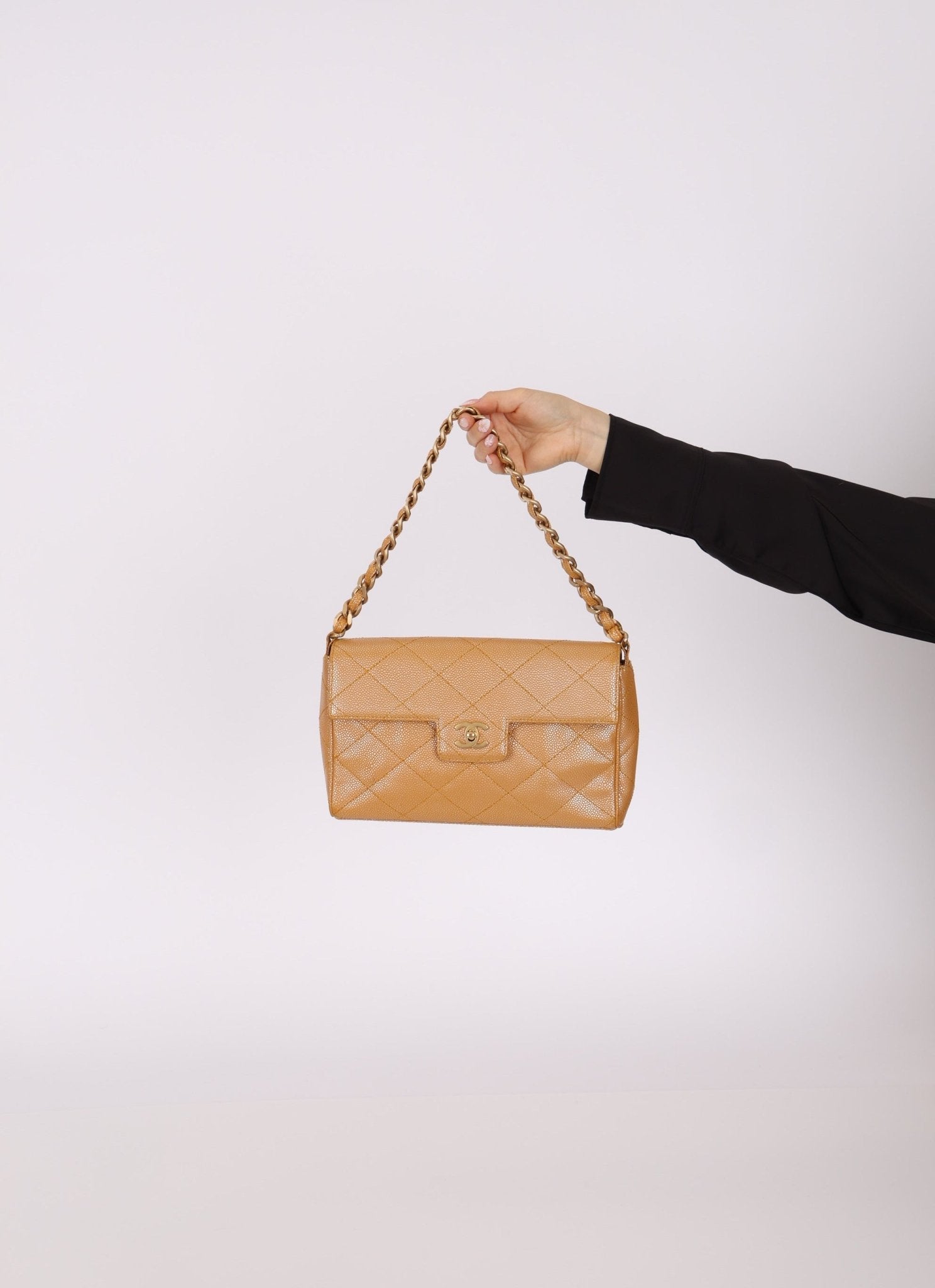 Chanel 2000 Caramel Caviar Single Flap - FashioNica