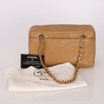 Chanel 2000 Caviar Chevron Zip Camera Bag Tote - FashioNica