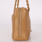 Chanel 2000 Caviar Chevron Zip Camera Bag Tote - FashioNica