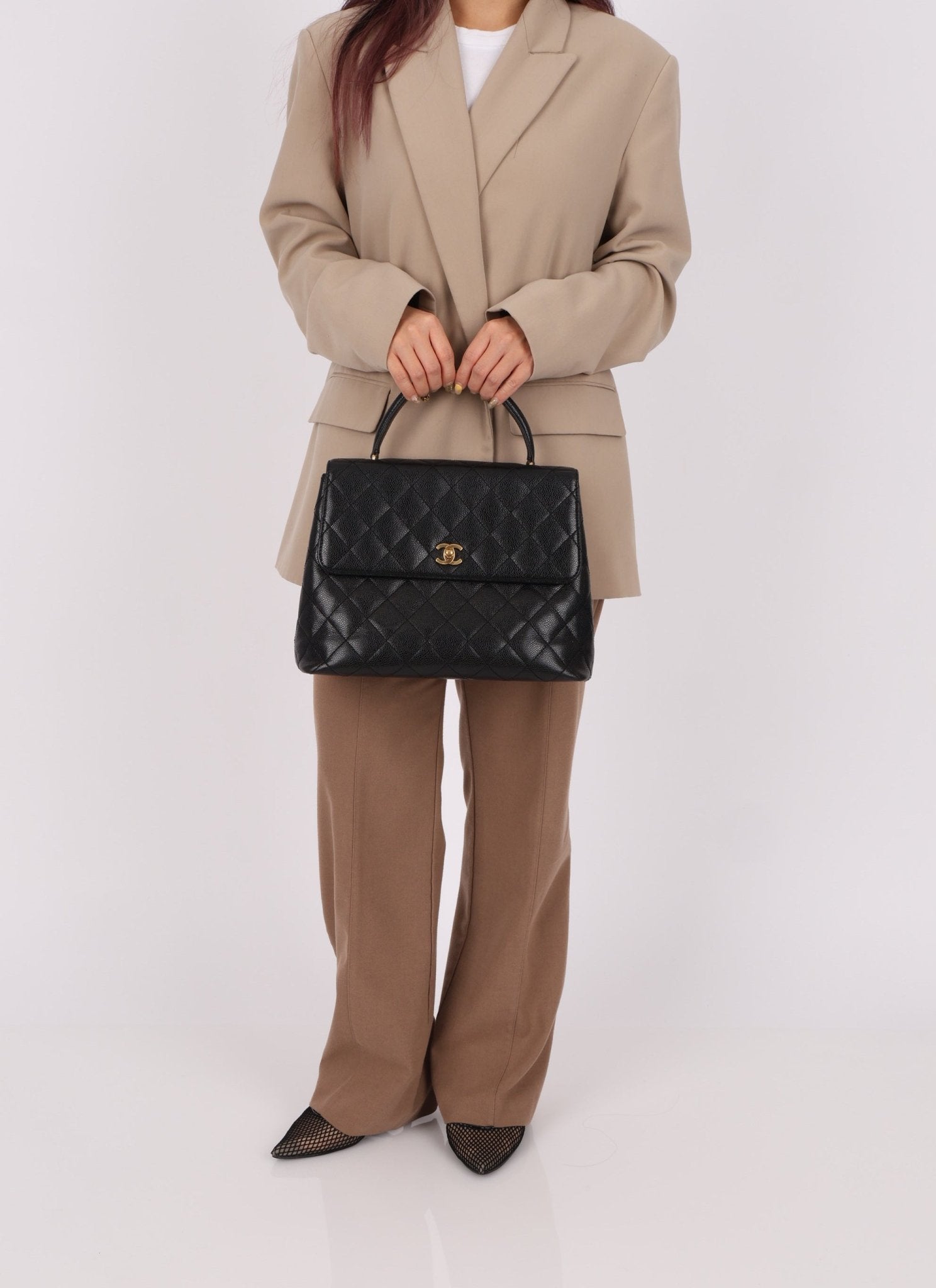 Chanel 2000 Caviar Kelly Top Handle - FashioNica