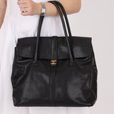 Chanel 2000 Caviar Large Turnlock Tote - FashioNica