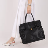 Chanel 2000 Caviar Large Turnlock Tote - FashioNica