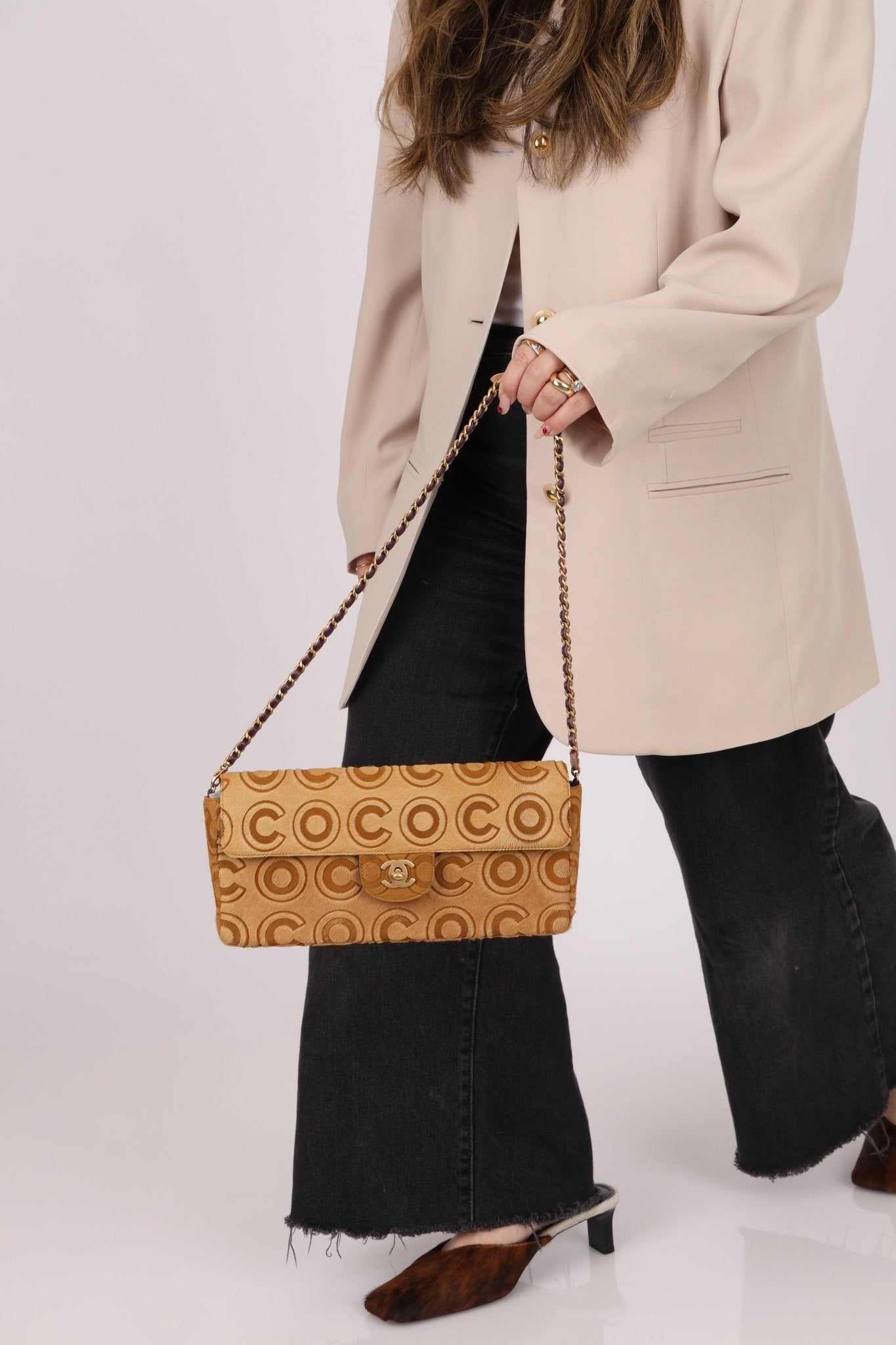 Chanel 2000 Coco Pony Hair East West Flap - FashioNica