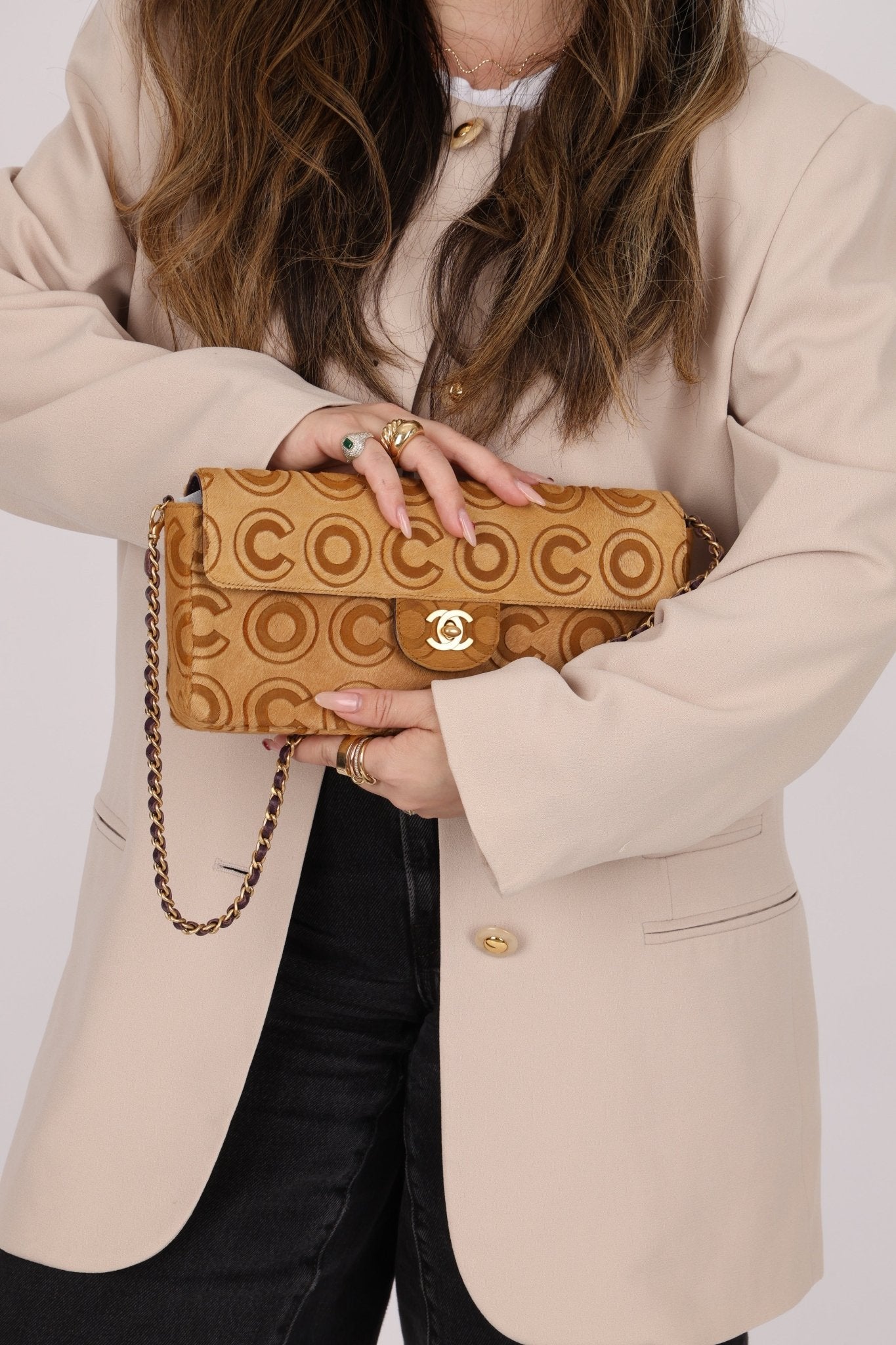 Chanel 2000 Coco Pony Hair East West Flap - FashioNica