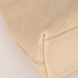 Chanel 2000 Cream Caviar Wood Acrylic Tote - FashioNica