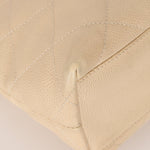 Chanel 2000 Cream Caviar Wood Acrylic Tote - FashioNica