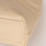 Chanel 2000 Cream Caviar Wood Acrylic Tote - FashioNica