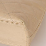 Chanel 2000 Cream Caviar Wood Acrylic Tote - FashioNica