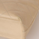 Chanel 2000 Cream Caviar Wood Acrylic Tote - FashioNica