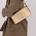 Chanel 2000 Gold East West Chocolate Bar Bag - FashioNica