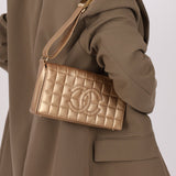 Chanel 2000 Gold East West Chocolate Bar Bag - FashioNica