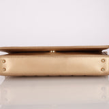 Chanel 2000 Gold East West Chocolate Bar Bag - FashioNica