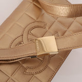 Chanel 2000 Gold East West Chocolate Bar Bag - FashioNica