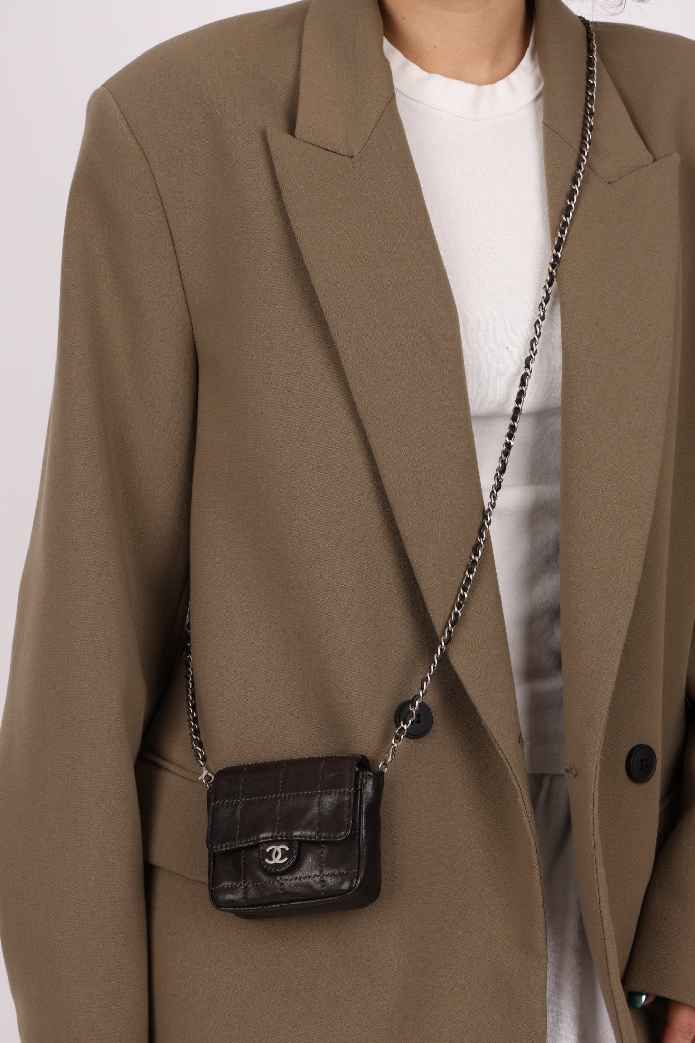 Chanel 2000 Lambskin Chocolate Bar Micro Crossbody - FashioNica