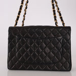 Chanel 2000 Lambskin Jumbo 24KGP Turnlock Single Flap - FashioNica