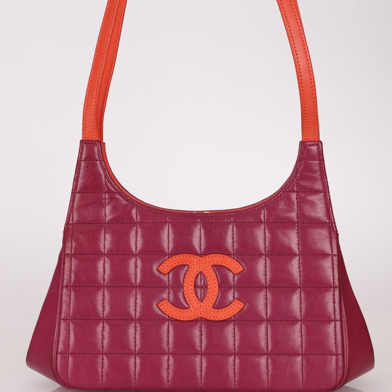 Chanel 2000 Lambskin Timeless Chocolate Bar Tote Shoulder Bag 24K GP - FashioNica