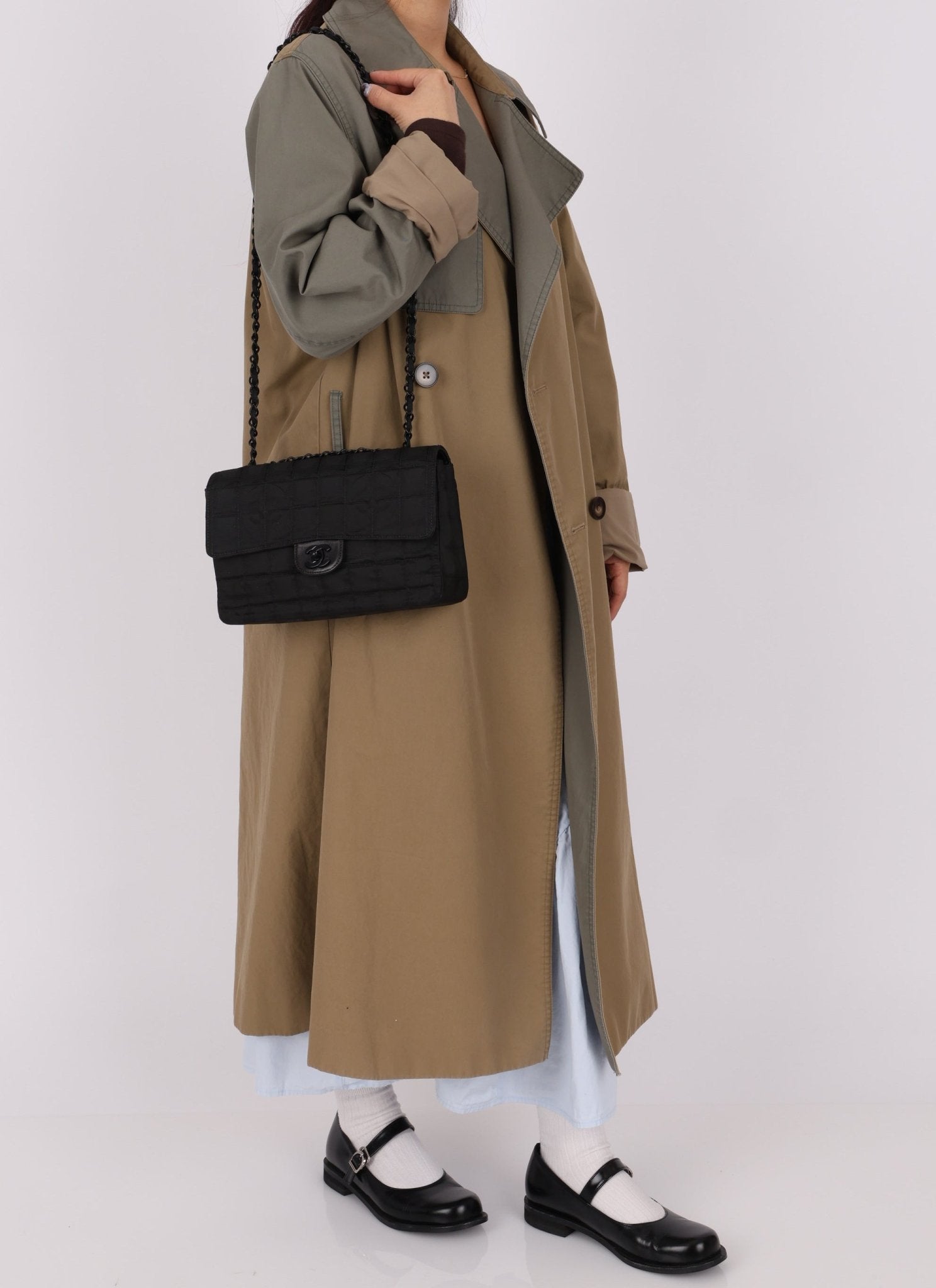 Chanel 2000 Nylon So Black Single Flap - FashioNica